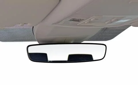 Rear view mirror inside the car Stock Photos