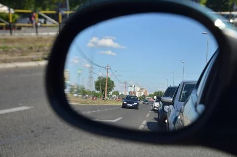Rear view mirror Stock Photos