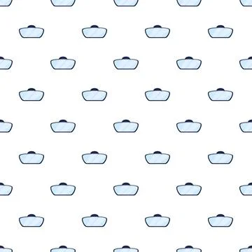 Rear view mirrors seamless pattern for automotive background 库存插图