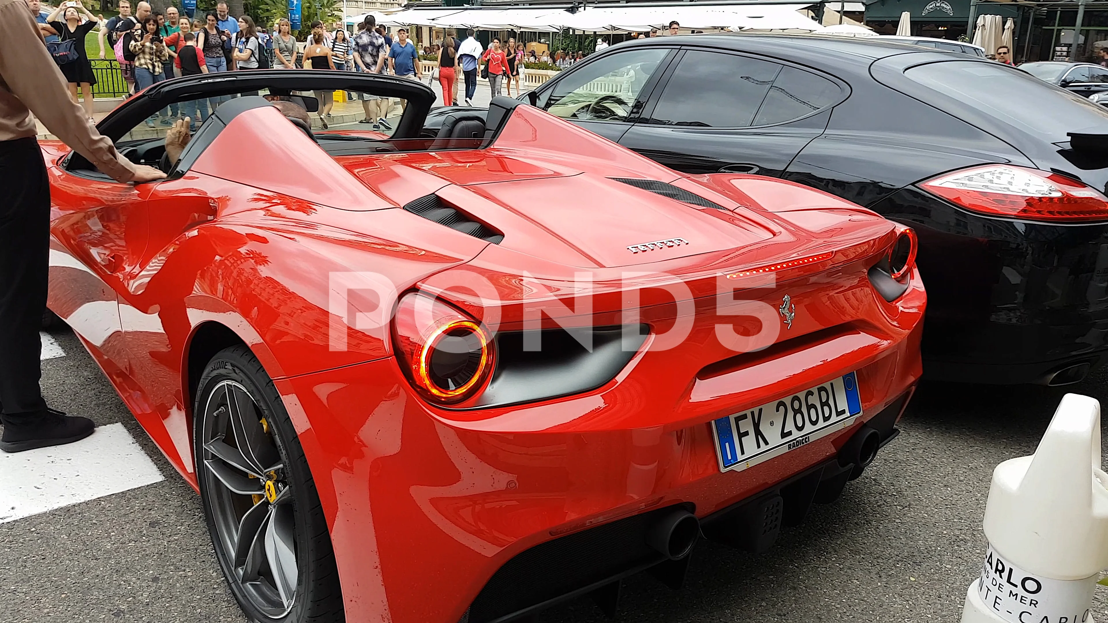 Rear View Of A Red Ferrari 488 Spider In Stock Video Pond5