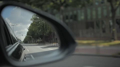 Rear View through Back Mirror Stock Footage 47827573