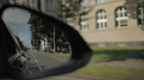 Rear View through Back Mirror Stock Footage 47827664