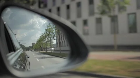 Rear View through Back Mirror Stock Footage 47827697