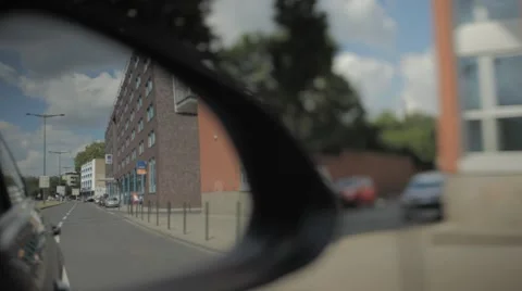 Rear View through Back Mirror Stock Footage 47827756