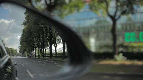 Rear View through Back Mirror Stock Footage 47827896
