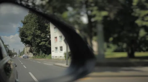 Rear View through Back Mirror Stock Footage 47827928