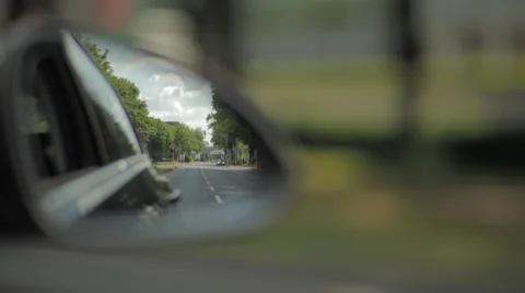 Rear View through Back Mirror Stock Footage 47828013