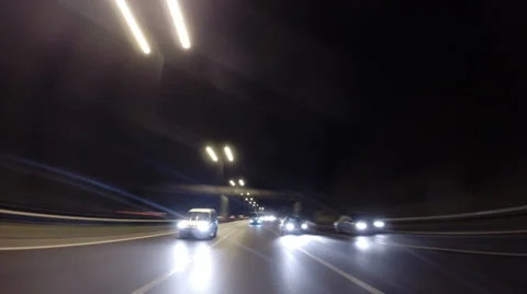 Rear view time lapse of a car on the highway Video stock 32846789