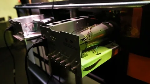 Rear of waveform monitors for tv or film set behind the scenes Stock Footage 125635237