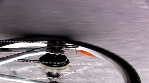 The rear wheel while the bike is moving Stock Video Pond5