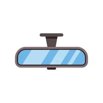 Rearview car mirror providing driver safety and reflection Stock Illustration