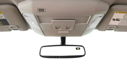 Rearview mirror close up in car interior  2016 Toyota Tundra 1794 Edition Stock Footage 159868445