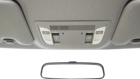 Rearview mirror close up in car interior  2017 Acura ILX Stock Footage 159893419