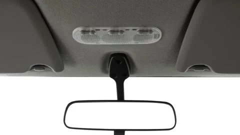 Rearview mirror close up in car interior  2016 Nissan NV200 Compact Cargo SV Stock Footage 159894144