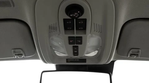 Rearview mirror close up in car interior  2017 GMC Terrain Denali Stock Footage 159899095