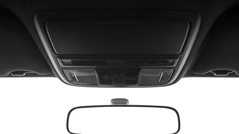 Rearview mirror close up in car interior  2017 Honda Accord EX Stock Footage 159903062