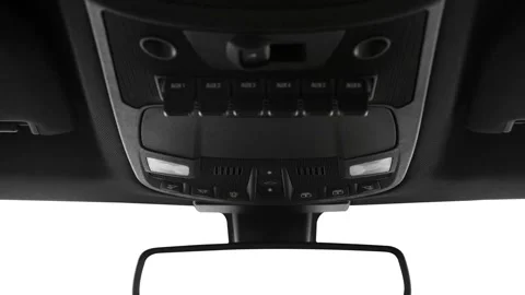 Rearview mirror close up in car interior  2017 Ford F-150 Raptor Stock Footage 159934485