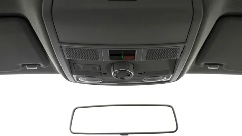 Rearview mirror close up in car interior  2017 Volkswagen Jetta 1.4T SE Stock Footage 159937144