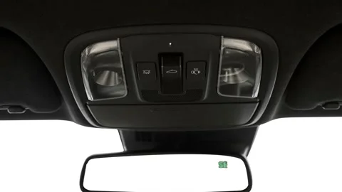 Rearview mirror close up in car interior  2018 Kia Stinger GT 스톡 동영상 159962650