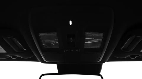 Rearview mirror close up in car interior  2018 Mazda CX-9 Grand Touring Stock Footage 159972380