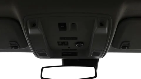 Rearview mirror close up in car interior  2018 GMC Yukon XL Denali Stock Footage 159974715