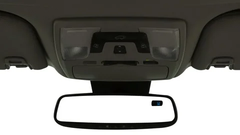 Rearview mirror close up in car interior  2018 Toyota Sienna XLE Stock Footage 160002010