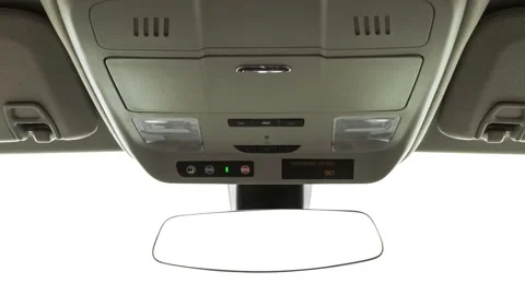 Rearview mirror close up in car interior  2019 Buick Envision Essence Stock Footage 160014622