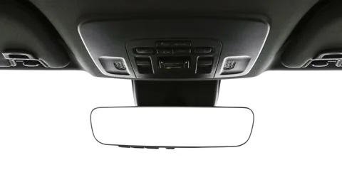 Rearview mirror close up in car interior  2019 Toyota Avalon Touring Stock Footage 160018446
