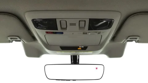 Rearview mirror close up in car interior  2019 Subaru Legacy 2.5i Premium Stock Footage 160021708