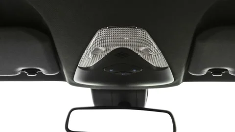 Rearview mirror close up in car interior  2019 Toyota C-HR LE Stock Footage 160022516