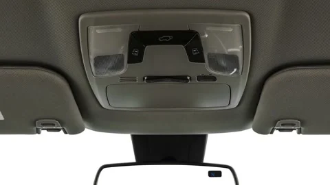 Rearview mirror close up in car interior  2019 Toyota Sienna SE Stock Footage 160027424