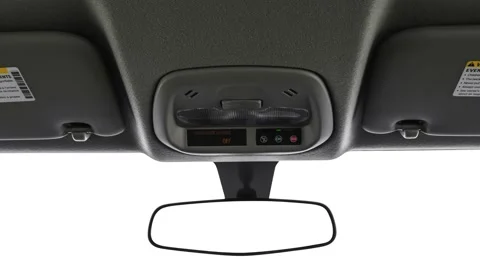 Rearview mirror close up in car interior  2019 Chevrolet Spark LS Automatic Stock Footage 160044703