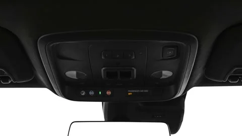 Rearview mirror close up in car interior  2019 Cadillac CTS-V LS Stock Footage 160048926