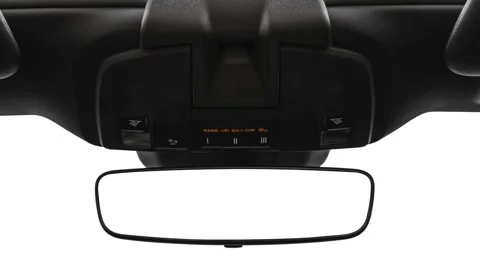 Rearview mirror close up in car interior  2019 Porsche 718 Boxster LS Stock Footage 160056840