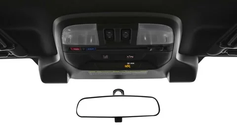 Rearview mirror close up in car interior  2020 Subaru Impreza 2.0i Sport Stock Footage 160087325