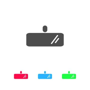 Rearview mirror icon flat Stock Illustration