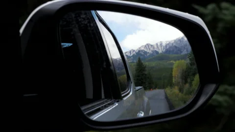 Rearview Mirror Mountain Stock Footage 222964530
