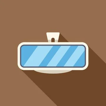 Rearview mirror reflecting light with brown background Ilustración de archivo