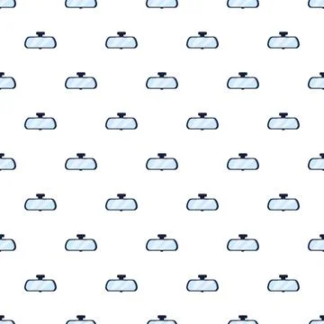 Rearview mirror seamless pattern background for automotive design Stock Illustration