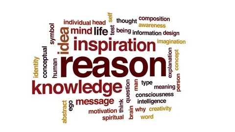 Reason animated word cloud, text design animation. Stock Footage 77933367