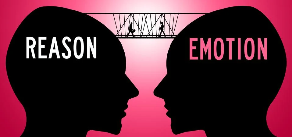 Reason emotion Stock-Illustration