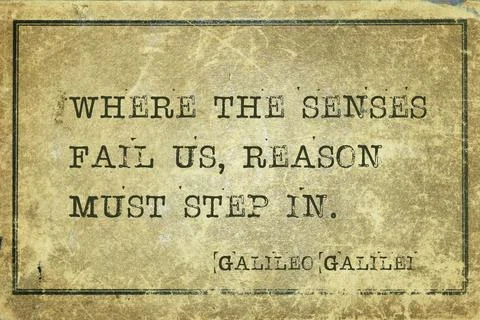 Reason must Galileo Stock Illustration