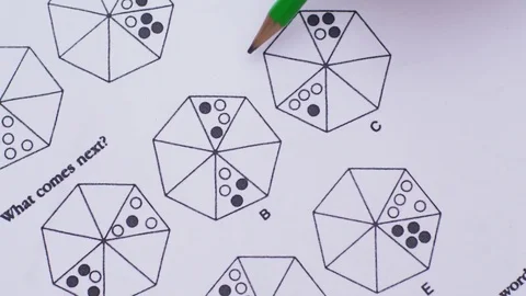 Reasoning on abstract reasoning tests Stock Footage 78253274