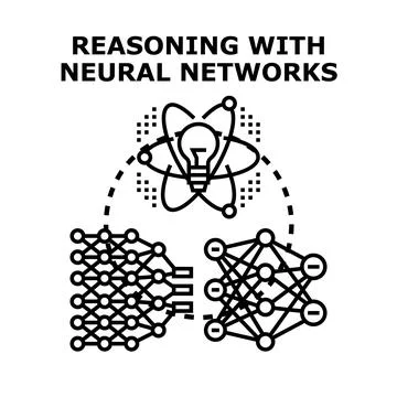 Reasoning with neural networks and artificial intelligence concept Stock Illustration