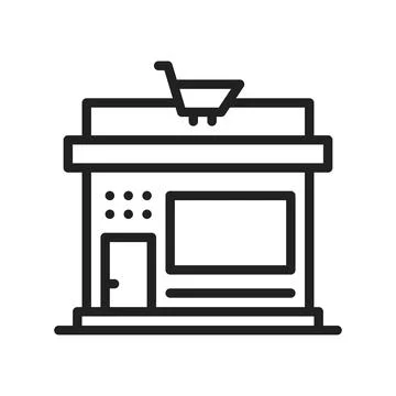 Reatil Store Icon Image. Stock Illustration
