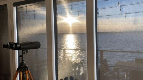 Reaveling sunset Stock Footage 118784037