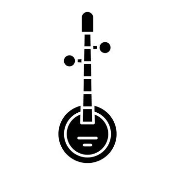 Rebab Glyph Icon Illustrazione stock