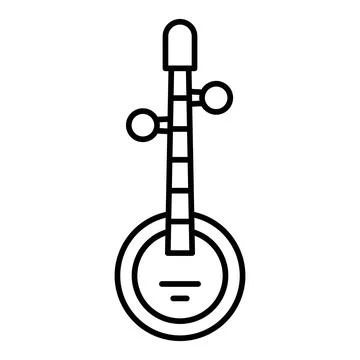 Rebab Line Icon Illustrazione stock