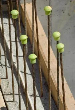 Rebar caps Stock Photos