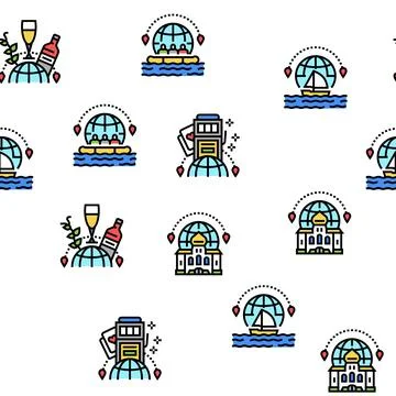 Rebar Construction Vector Seamless Pattern Stock Illustration